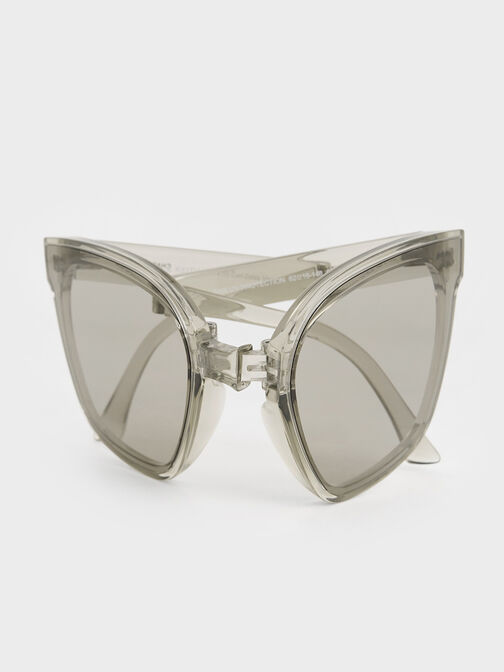 Brea Foldable Sunglasses, Grey, hi-res