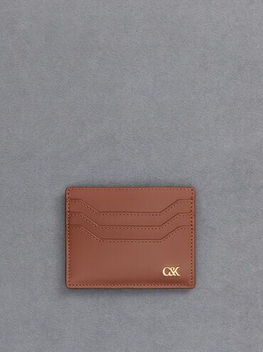 Carli Leather Multi-Slot Card Holder, Cognac, hi-res