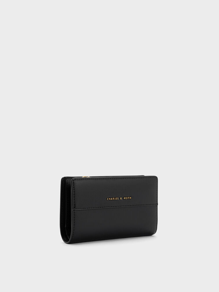 Cadence Top-Zip Wallet, Black, hi-res