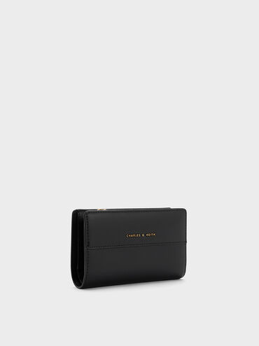 Cadence Top-Zip Wallet, Black, hi-res