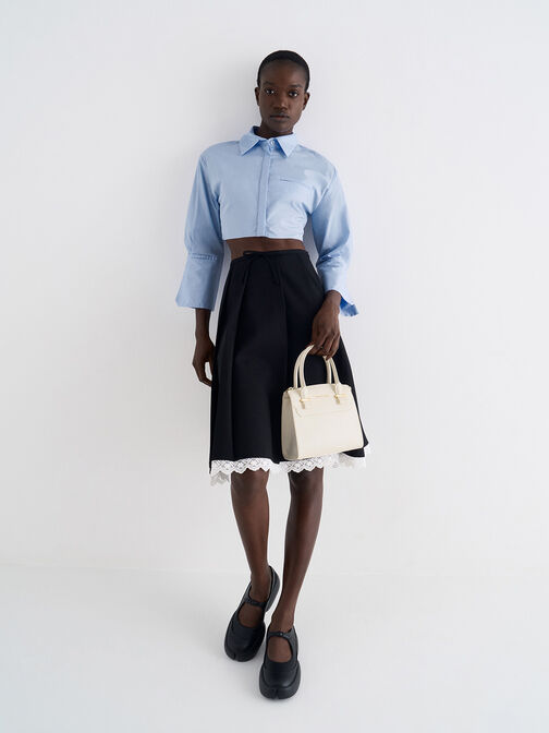 Temmie Structured Tote Bag, Cream, hi-res