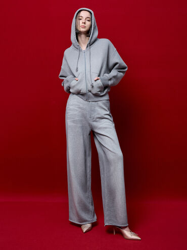 حذاء مفتوح من الخلف بكعب ومقدمة مدببة مزين بفيونكة كريستالية, لون البشرة الطبيعي, hi-res