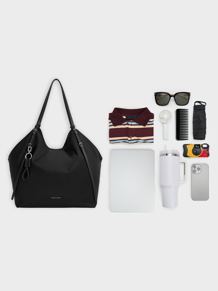 حقيبة تسوق من النايلون من ليفي, أسود كلاسيكي, hi-res