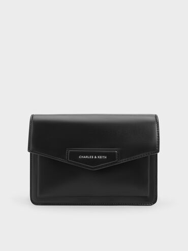 Adelie Envelope Crossbody Bag, Noir, hi-res