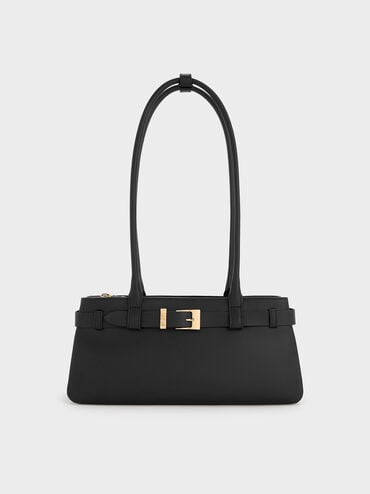 شنطة كتف جودي جلد طبيعي, أسود, hi-res