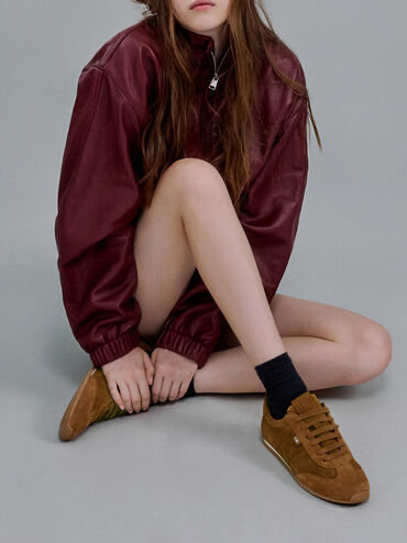 Jace Suede Sneakers, Brown, hi-res