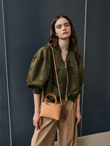 حقيبة كتف ميدوري بتصميم هندسي, توفي, hi-res