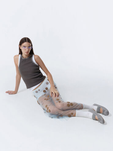 حذاء ماري جين فلات وينونا فِلت, رمادي فاتح, hi-res