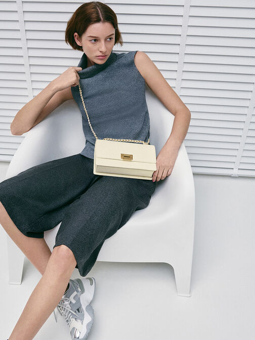 Everline Braided-Strap Shoulder Bag, Cream, hi-res