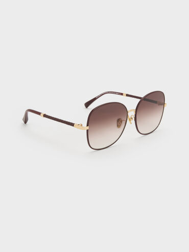 Ivette Butterfly Sunglasses, Burgundy, hi-res