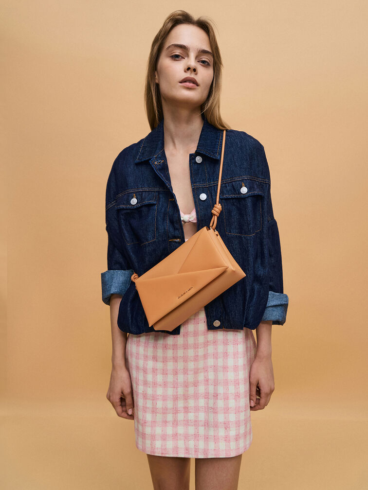 حقيبة كتف ميدوري بتصميم هندسي, توفي, hi-res