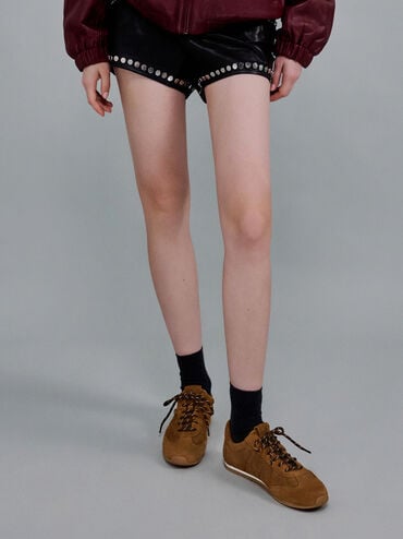 Jace Suede Sneakers, Brown, hi-res