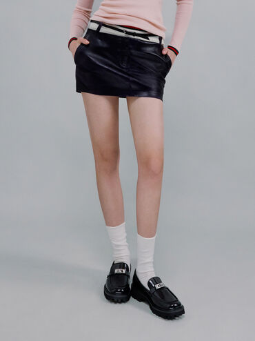 لوفر بلاتفورم بإكسسوار معدني, صندوق أسود, hi-res