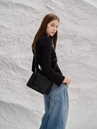 حقيبة توت صغيرة دايلا, أسود كلاسيكي, hi-res