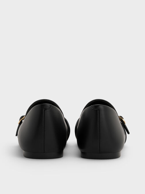 Tweed Two-Tone Buckle-Strap Loafers, Multi, hi-res