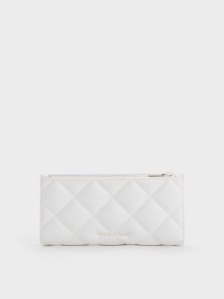 محفظة دانيكا المبطّنة الطويلة, أبيض, hi-res