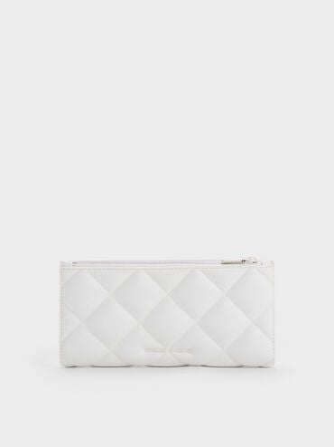 محفظة دانيكا المبطّنة الطويلة, أبيض, hi-res