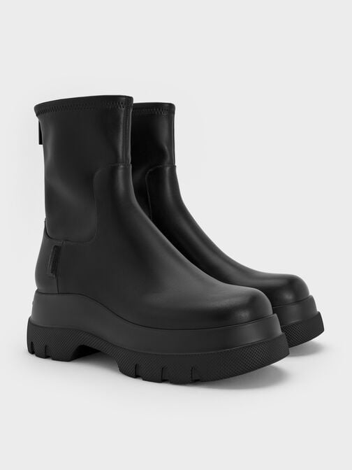 Leoi Chunky Ankle Boots, Black, hi-res