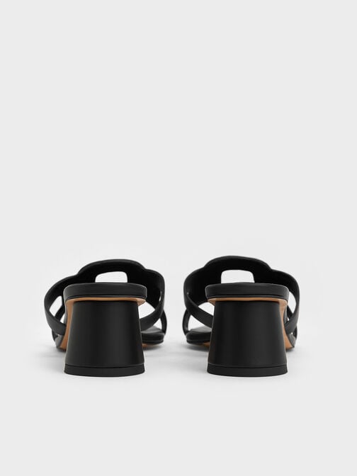 Easley Cut-Out Heeled Sandals, Black, hi-res