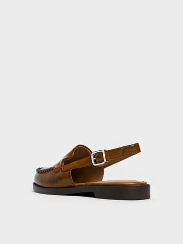 Gale Slingback Loafers, Tan, hi-res