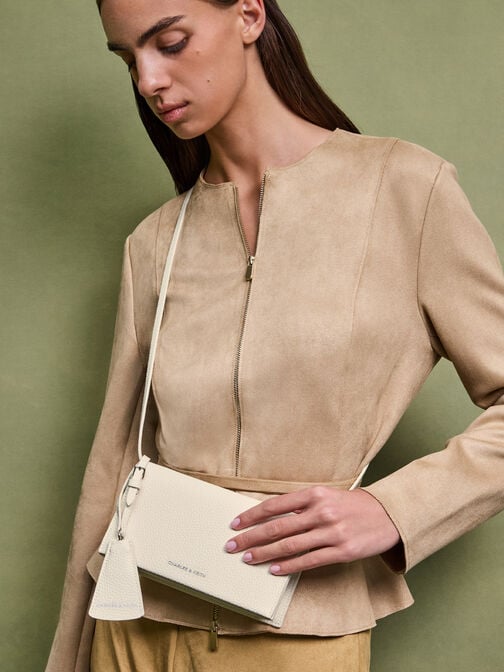 محفظة طويلة, كريم, hi-res