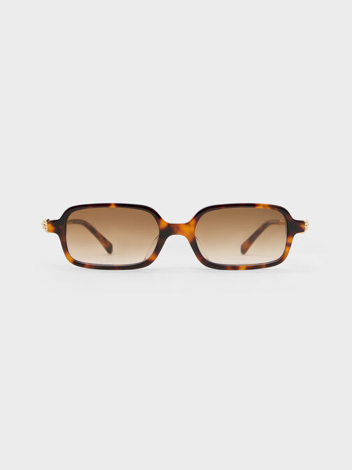 Sable Knot Rectangular Sunglasses, T. Shell, hi-res