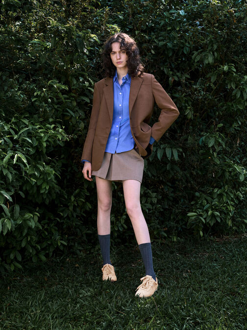 Jace Suede Sneakers, Beige, hi-res