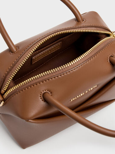 Midori Geometric Bowling Bag, Chocolate, hi-res