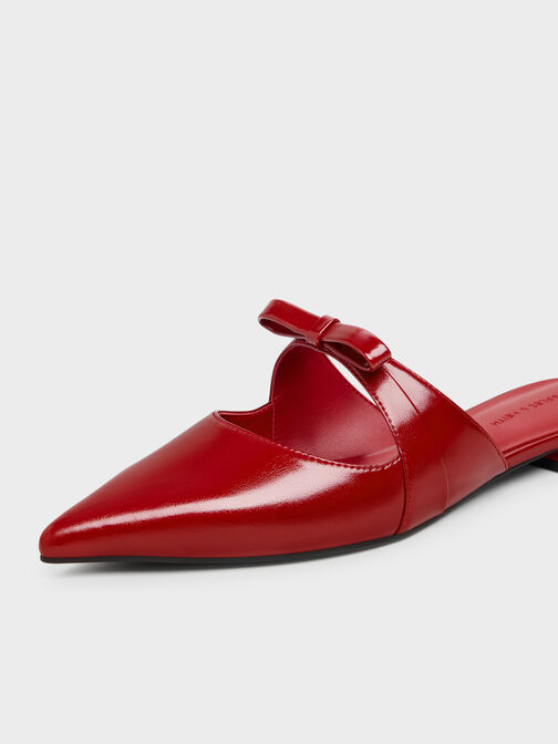Kaleen Pointed Mules, Red, hi-res
