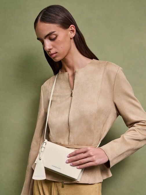 محفظة طويلة, كريم, hi-res