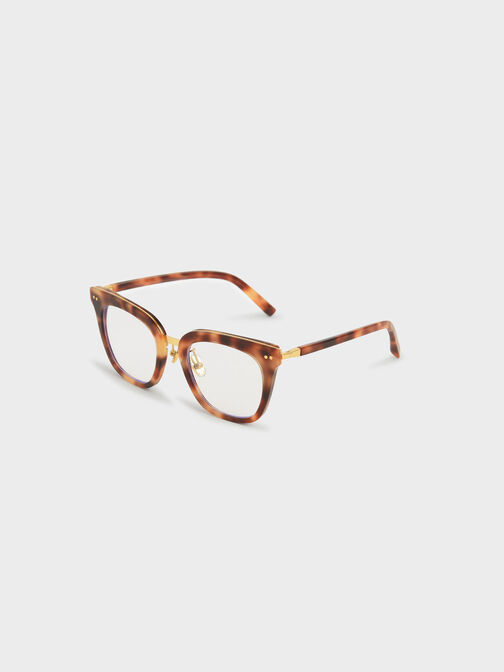 Acetate Tortoiseshell Square Blue Light Glasses, T. Shell, hi-res