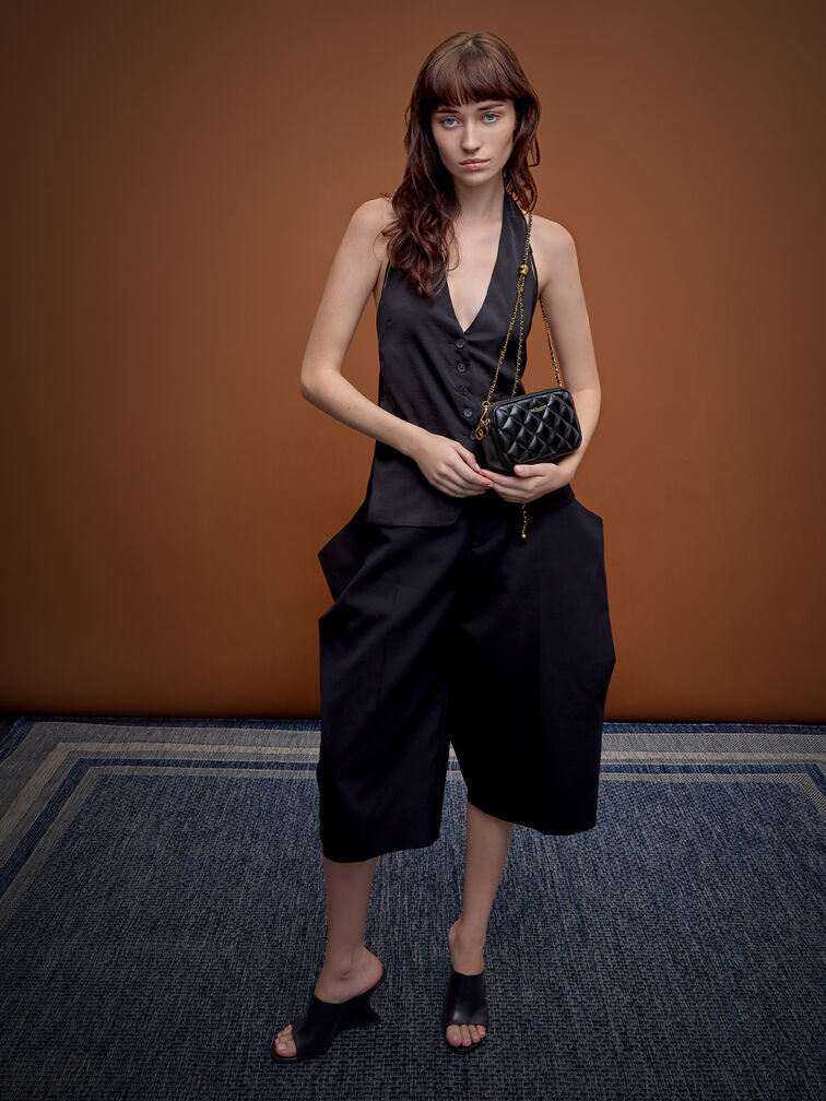 Mini Apfra Quilted Crossbody Bag, Black, hi-res