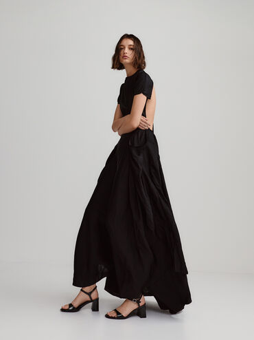 Betty Patent Block-Heel Sandals, Black Patent, hi-res