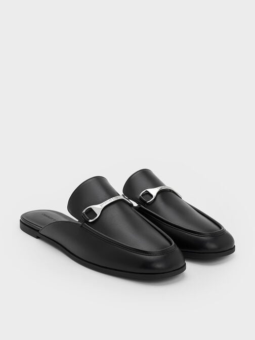 حذاء ميول ليزلي مزين بحلية معدنية, أسود, hi-res