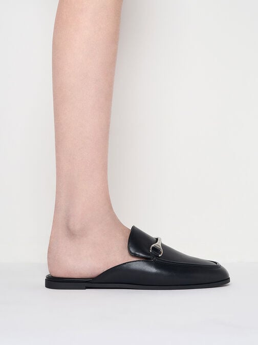 حذاء ميول ليزلي مزين بحلية معدنية, أسود, hi-res