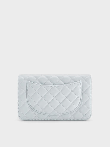 كلاتش كريسيدا مبطّن بقفل كبس, أزرق باهت مائل للرمادي, hi-res