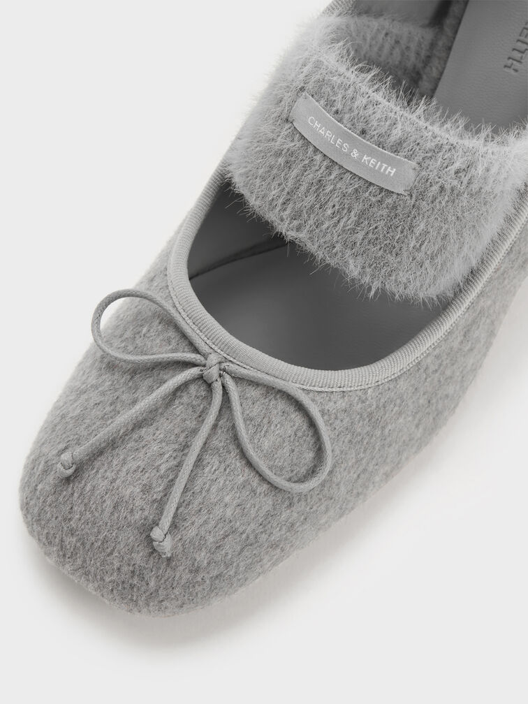 Winona Felt Mary Jane Pumps, Light Grey, hi-res