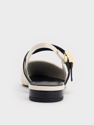 Yvette Pointed-Toe Mary Jane Flats, Chalk, hi-res