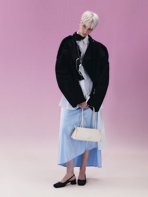 حقيبة كتف بفيونكة, Meringue White, hi-res