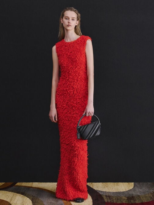 شنطة يد زيا من شامواه مُعاد تدويره, أسود كلاسيكي, hi-res