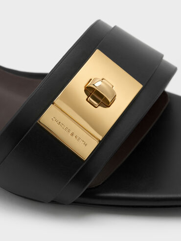 حذاء ميول أيلين بكعب قصير (كيتن), أسود, hi-res