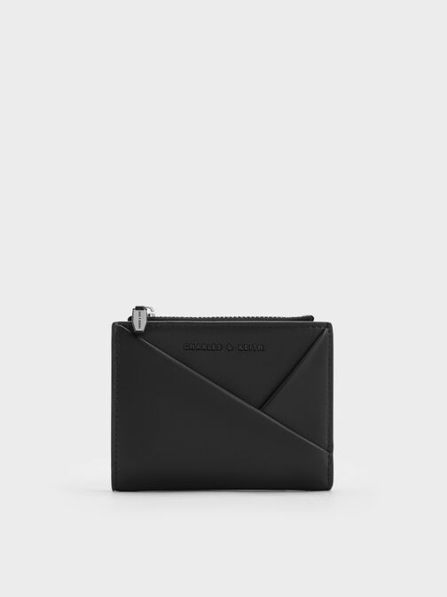 Midori Geometric Top-Zip Wallet, Noir, hi-res