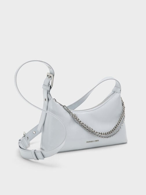 Atwood Chain-Embellished Shoulder Bag, Sea Salt Blue, hi-res