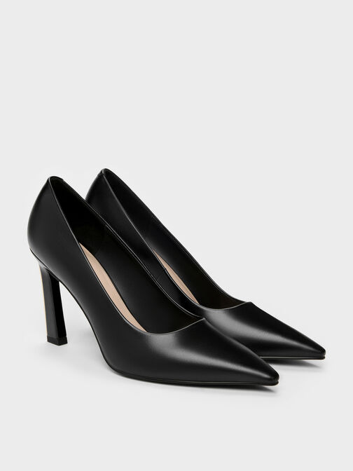 Kerra Pointed High Heels, Black, hi-res