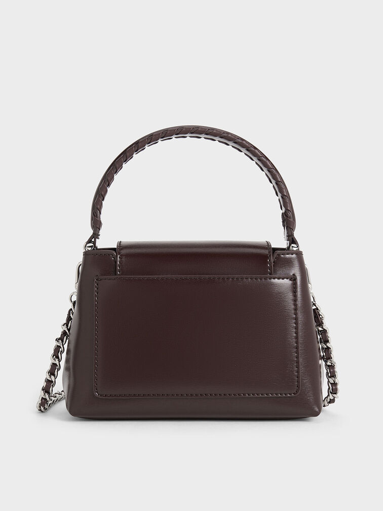 حقيبة أروين بحزام مضفر ومقبض علوي, برقوقي أنيق, hi-res