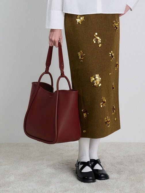 حقيبة ليلا توت باج واسعة بتصميم انسيابي, برقوق التوت, hi-res