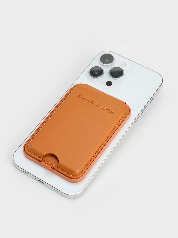 Cyrus Leather Bi-Fold Card Holder, Chocolate, hi-res