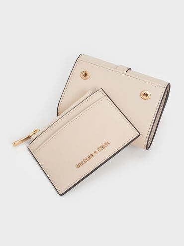 Calla Knotted-Strap Small Wallet, Oat, hi-res