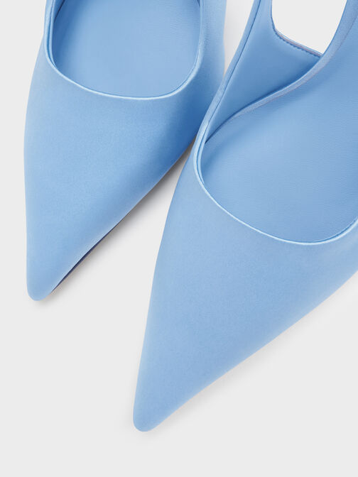 Brantley Bow Slingback Pumps, Blue, hi-res