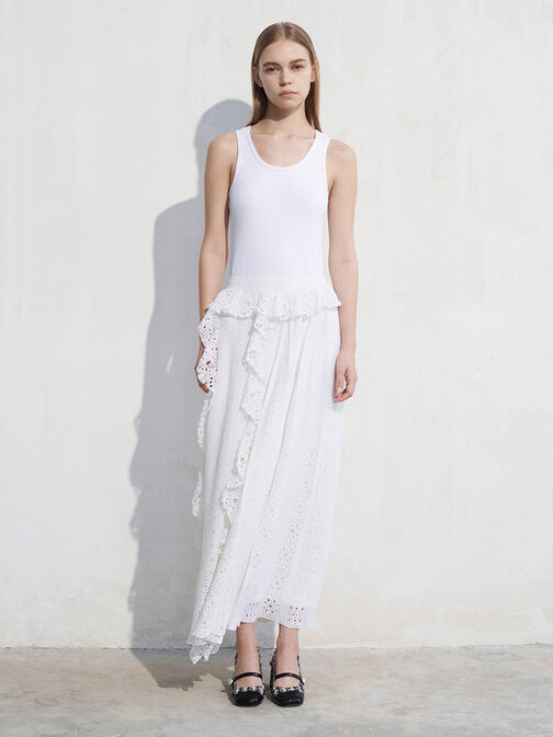 حذاء إيرين بكعب عالٍ وتصميم سلينجباك مفتوح الظهر من قماش تويد مزين باللؤلؤ, أسود خشن, hi-res